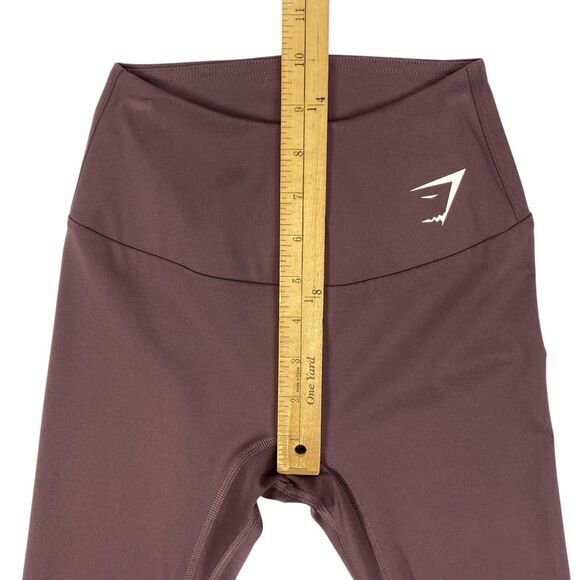 Gymshark Hi-Waisted Training 7/8 Leggings XS Brown Compression Gym Workout Yoga - Picture 10 of 13
